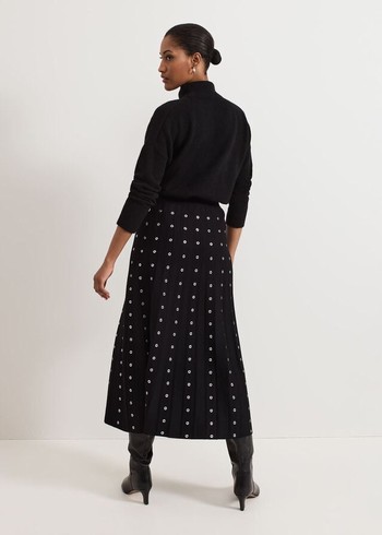 Phase Eight Emilia Eyelet Skirts Black Australia | LJ1832670